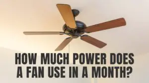 how much power does a fan use in a month
