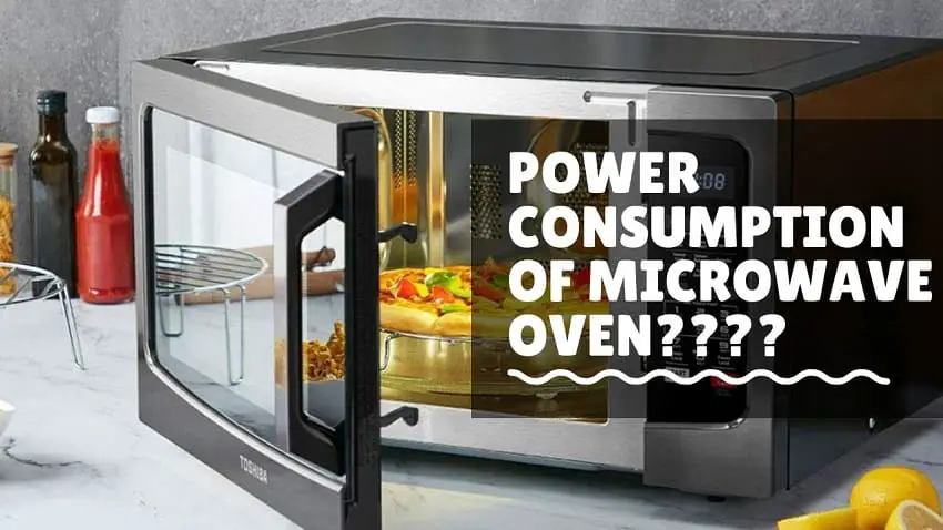 What is the Power consumption of a microwave oven?