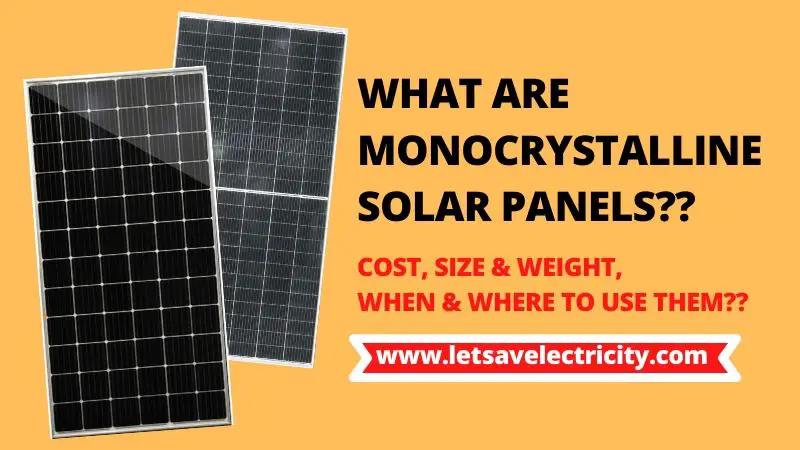 What Are Monocrystalline Solar Panels?