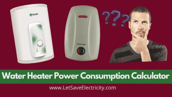 Water Heater Power Consumption Calculator