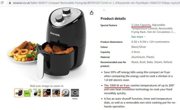 Air Fryer Power Consumption Calculator - Lets Save Electricity