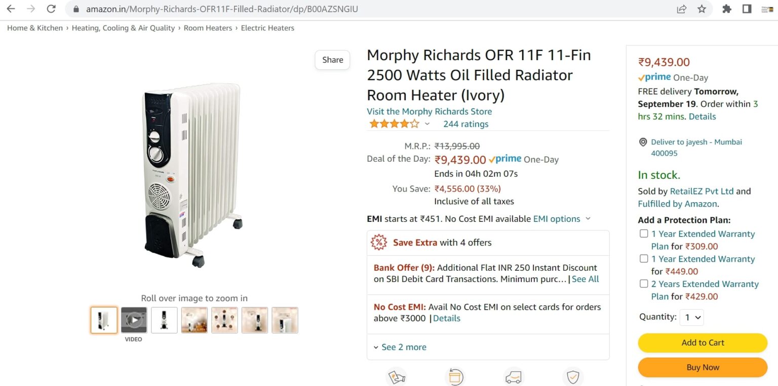 Electric Heater Power Consumption Calculator All Types